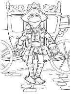 A coloring page of the muppets